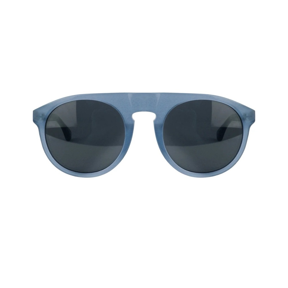 LINDA FARROW x DRIES VAN NOTEN Edition 91 Flat Top Sunglasses (Denim Blue)